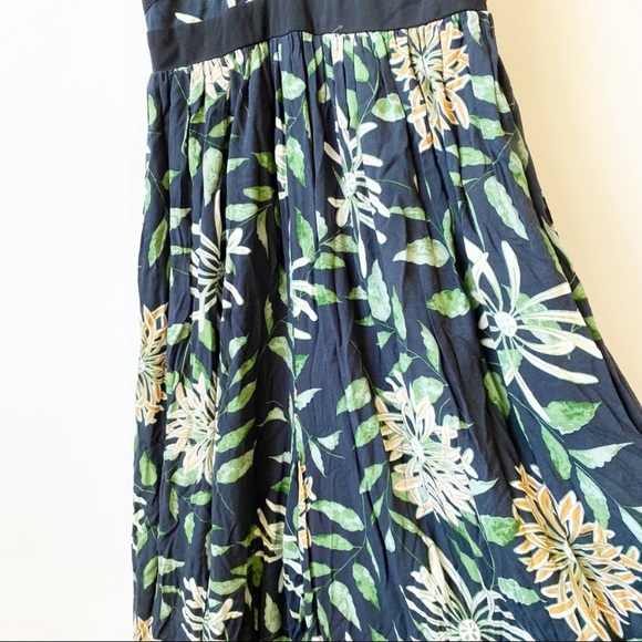 Urban Outfitters Floral Jumpsuit Wide Leg Palazzo Pants Black Green Size S - Picture 5 of 16